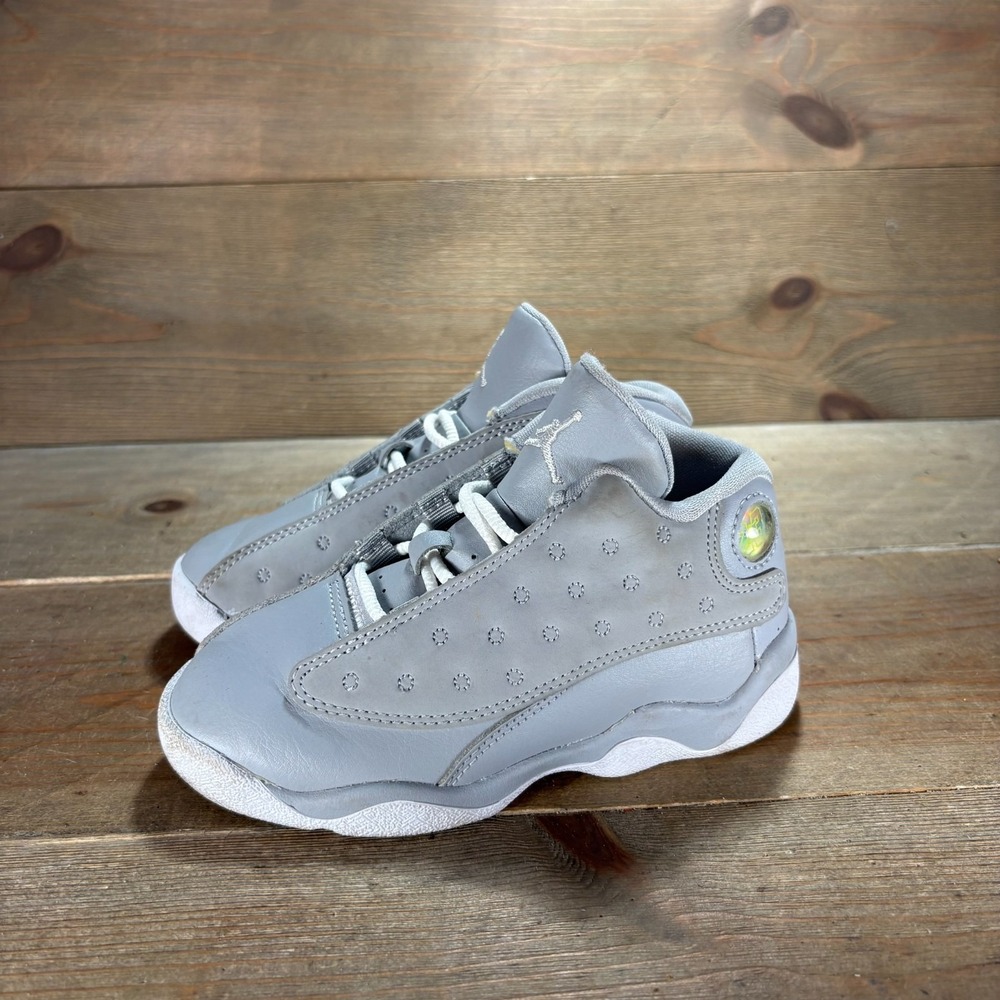 Nike Air Jordan 13 Girls size 9 C shoes Gray Suede Toddler Basketball sneakers